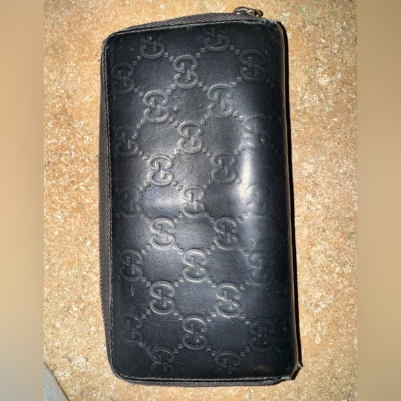 Authentic Vintage Gucci black wallet and brown card holder …. Great for projects - Picture 15 of 16
